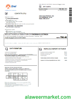 Enel electricity utility business bill, SCR
